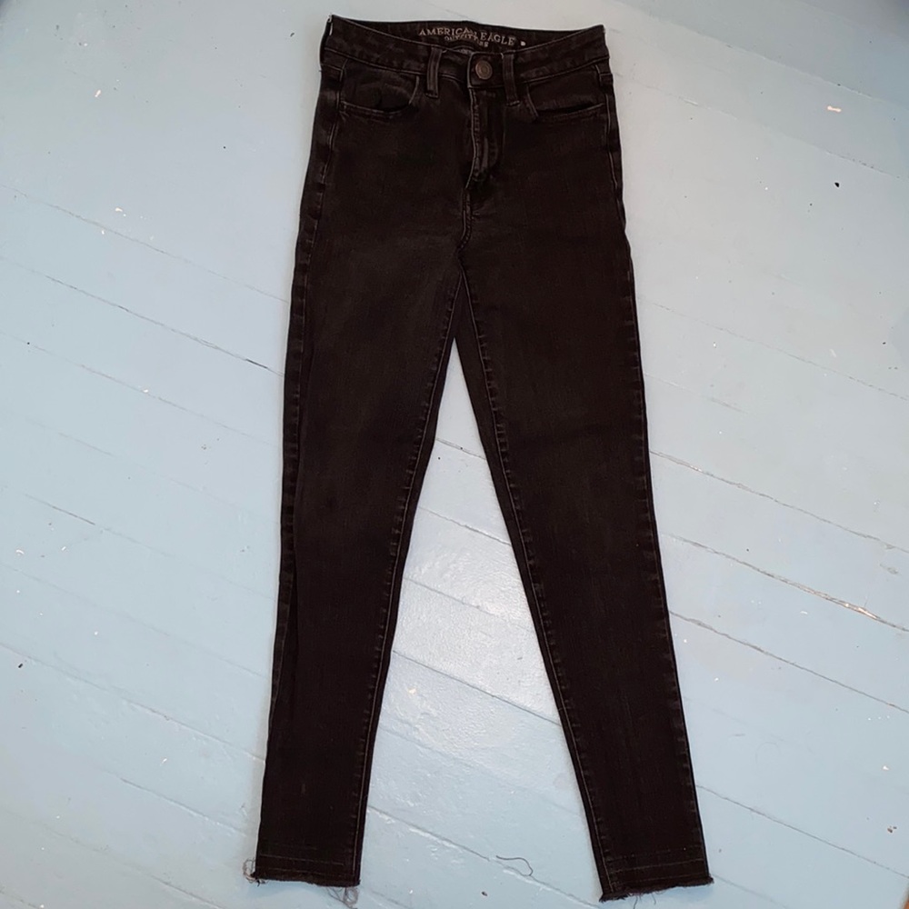 To small for me but have a very stretchy fit, used wash look to them